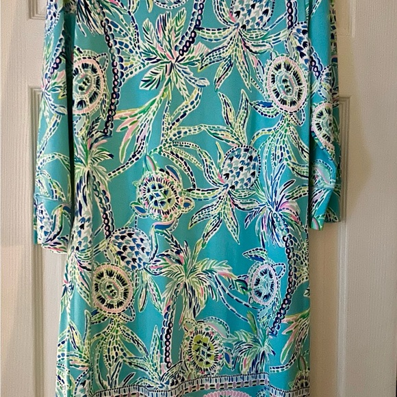 Lilly Pulitzer NWT Sophie Dress Bermuda Blue Turtle Szn $148 Size Xl - Picture 5 of 5